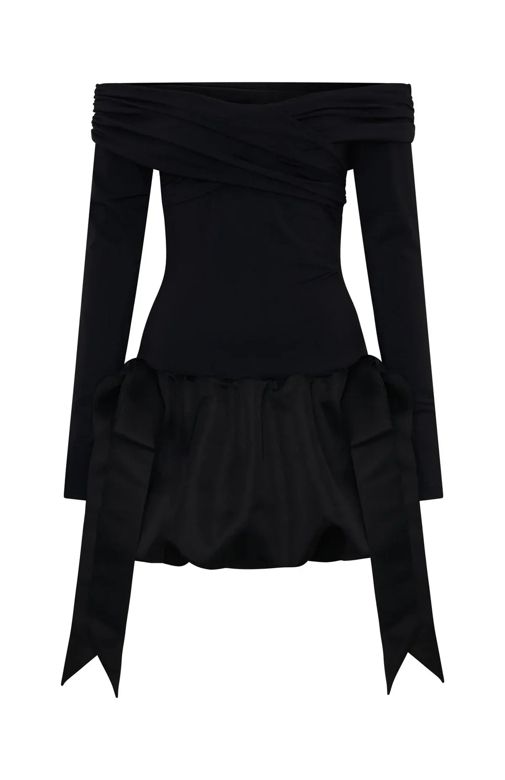 Raise Hell Long Sleeve Mini Dress Black