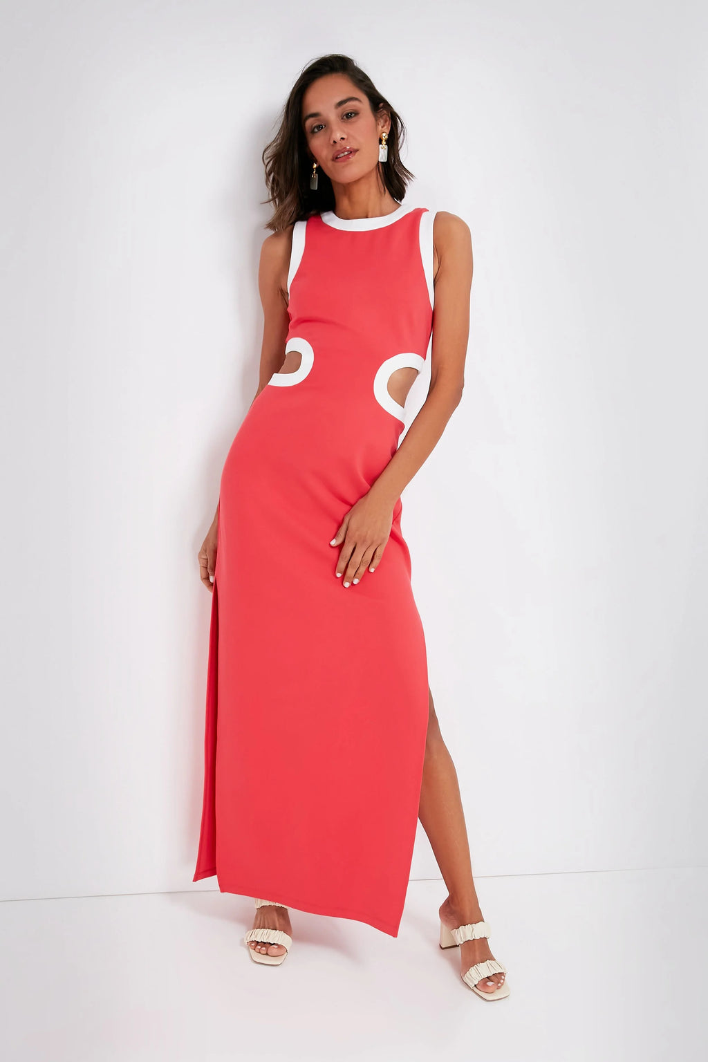 Hibiscus and White Dolce Dress