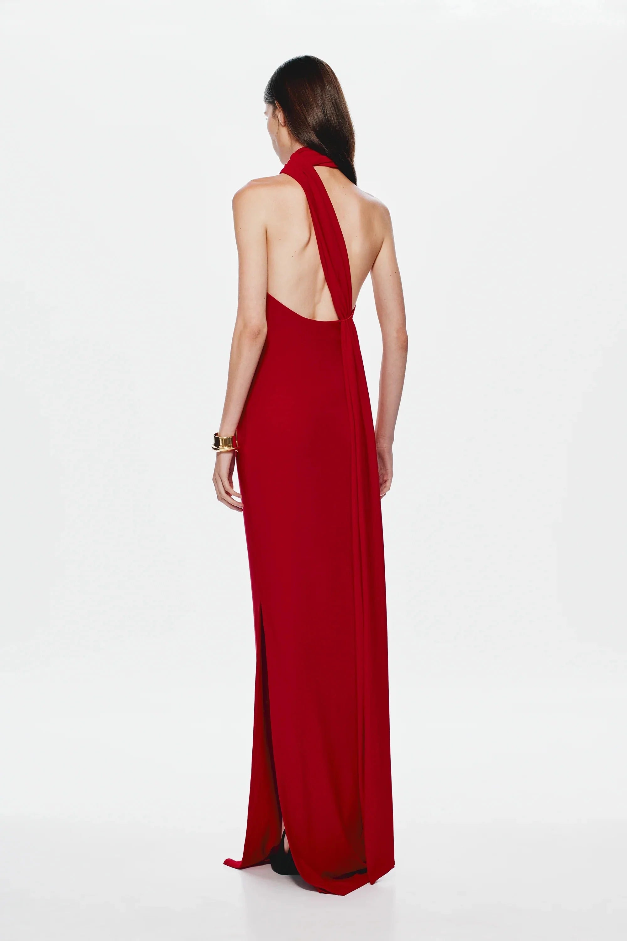 Misha Nicolette Jersey Maxi Dress - Cherry
