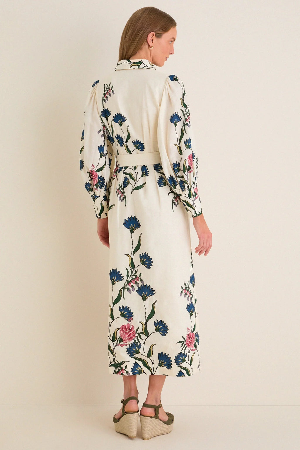 Belle Bouquet Cotton Linen Therese Dress