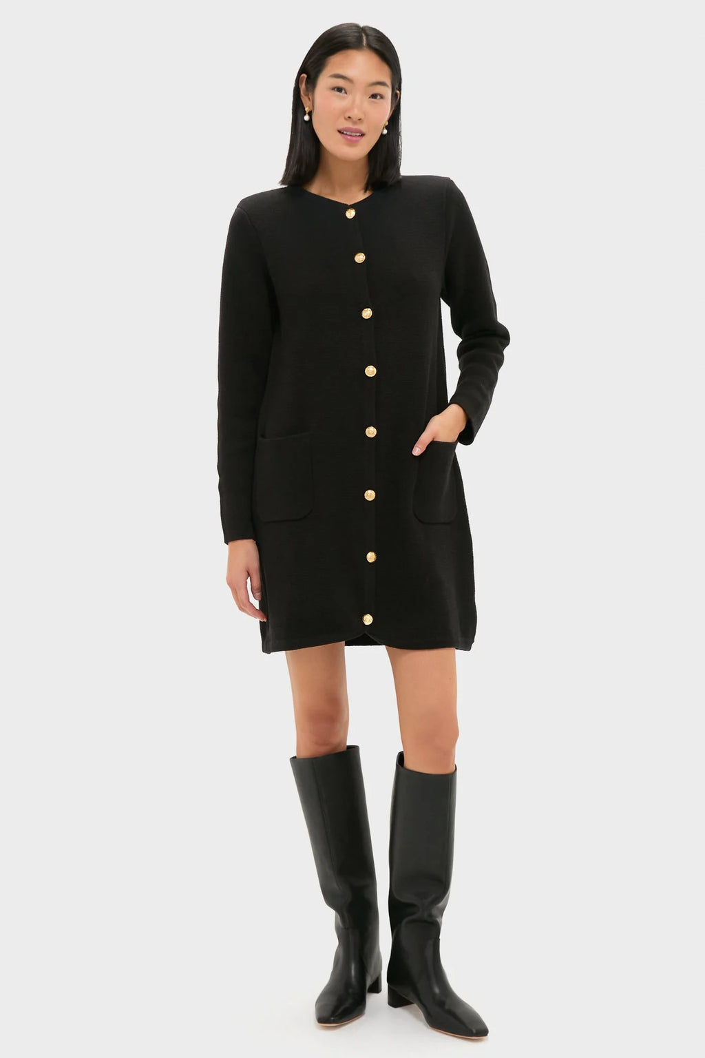 Black Knit Jaq Mini Dress