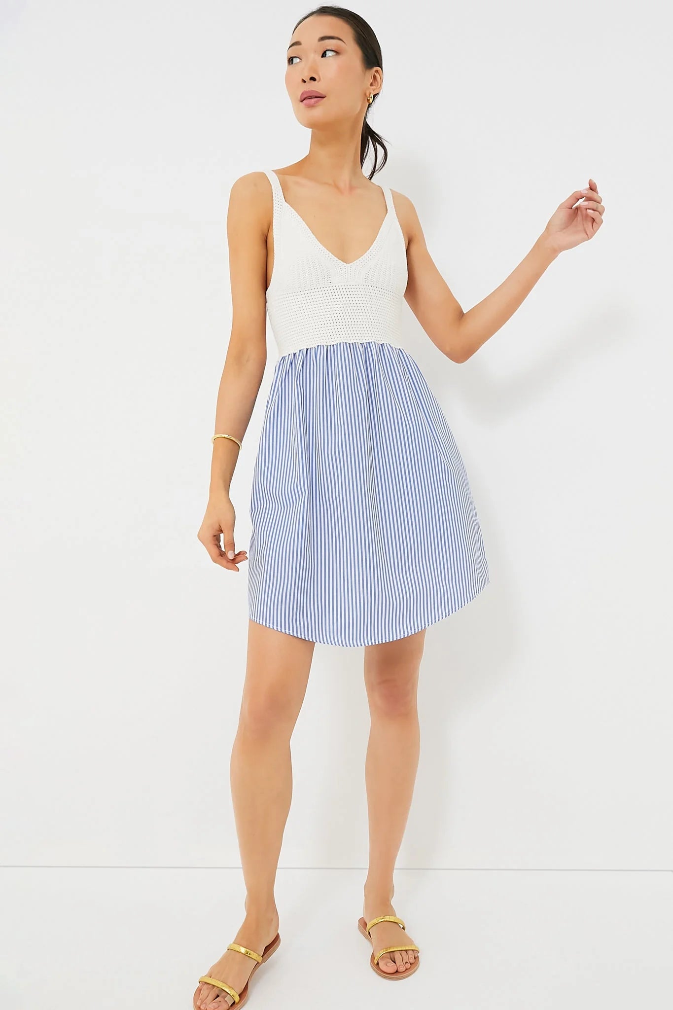 The White and Royal Esmee Dress