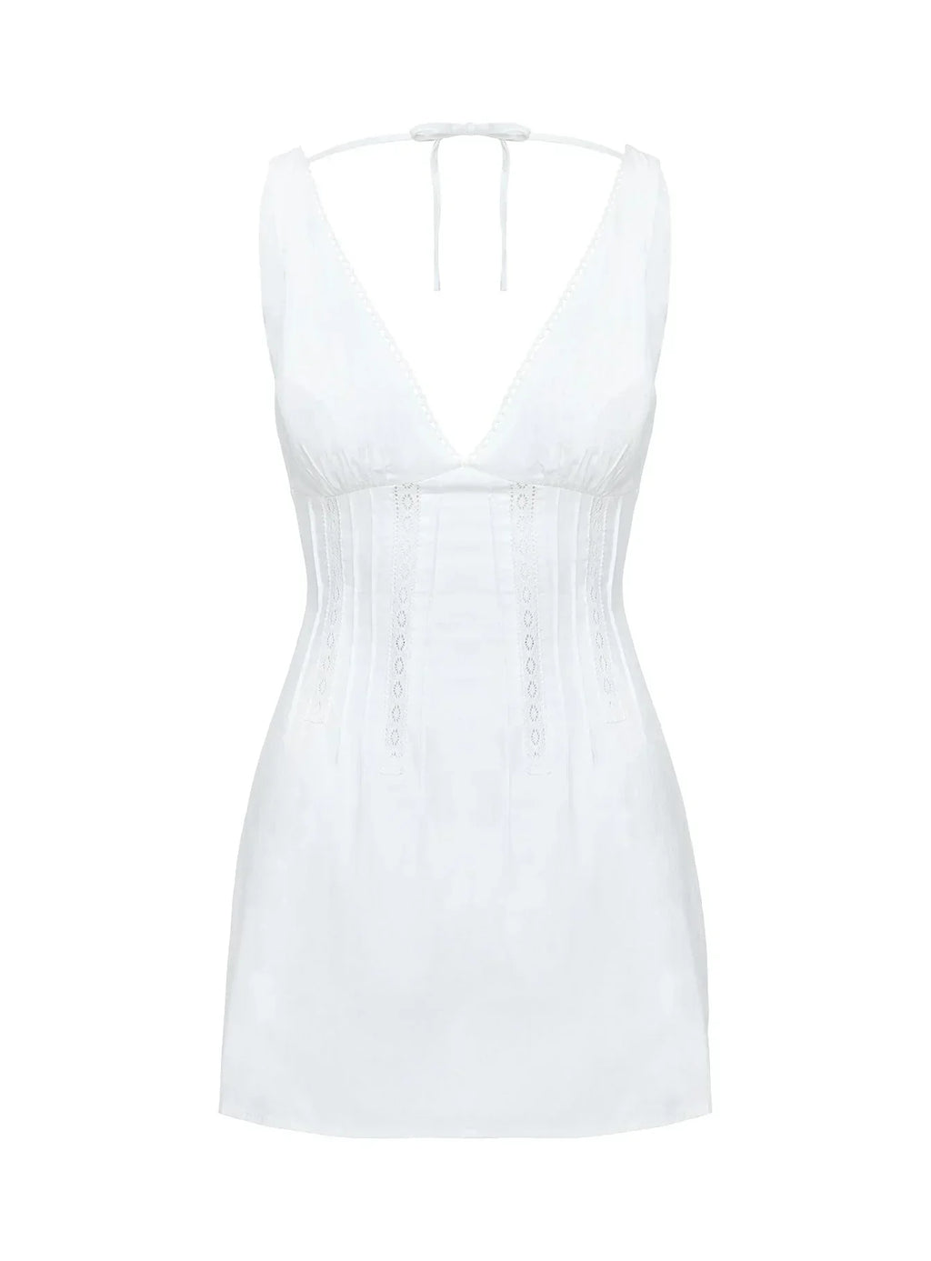 Austria Drop Waist Mini Dress White