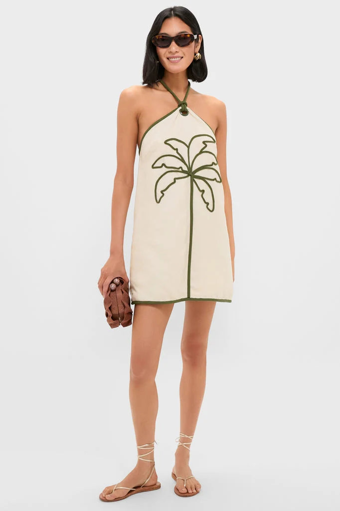 Sand Coconut Sleeveless Mini Dress
