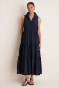 Navy Sleeveless Mabel Maxi Dress