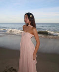 Éliane – Strapless maxi dress with ruffles