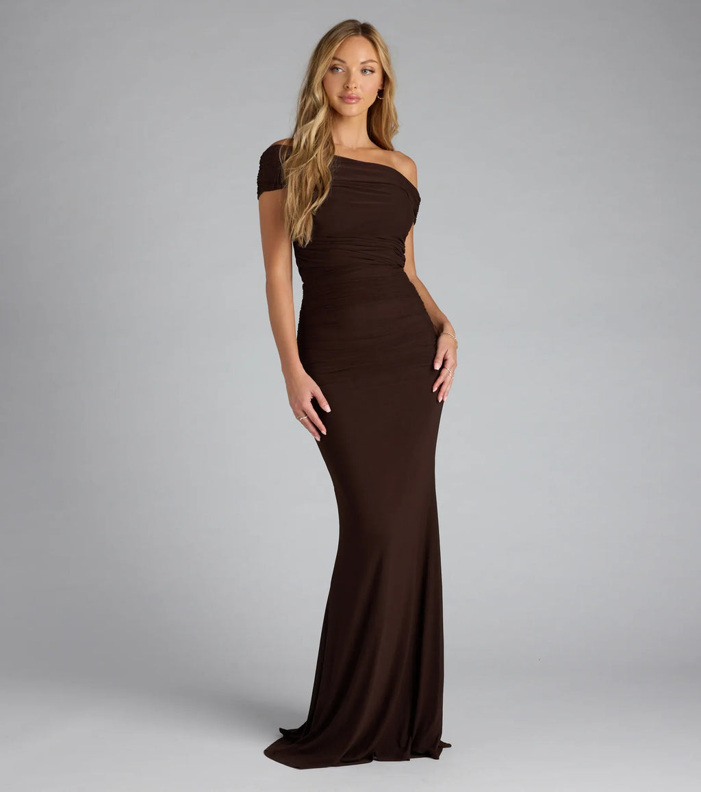 Ashlynn Off-Shoulder Mermaid Formal Dress