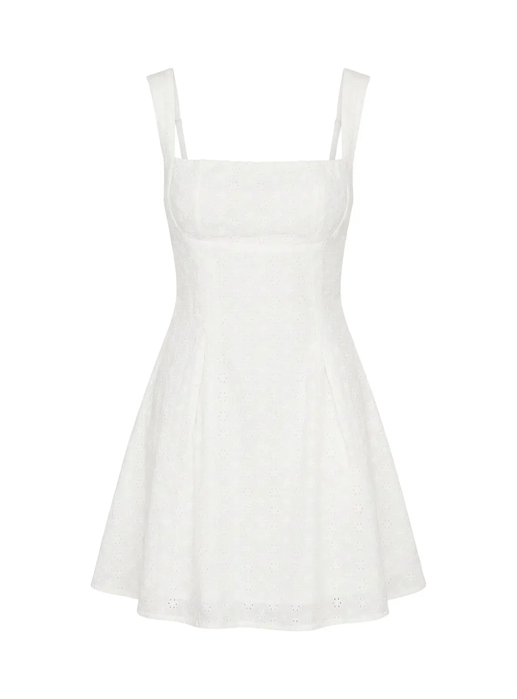 Xanthus Embroidered Mini Dress White