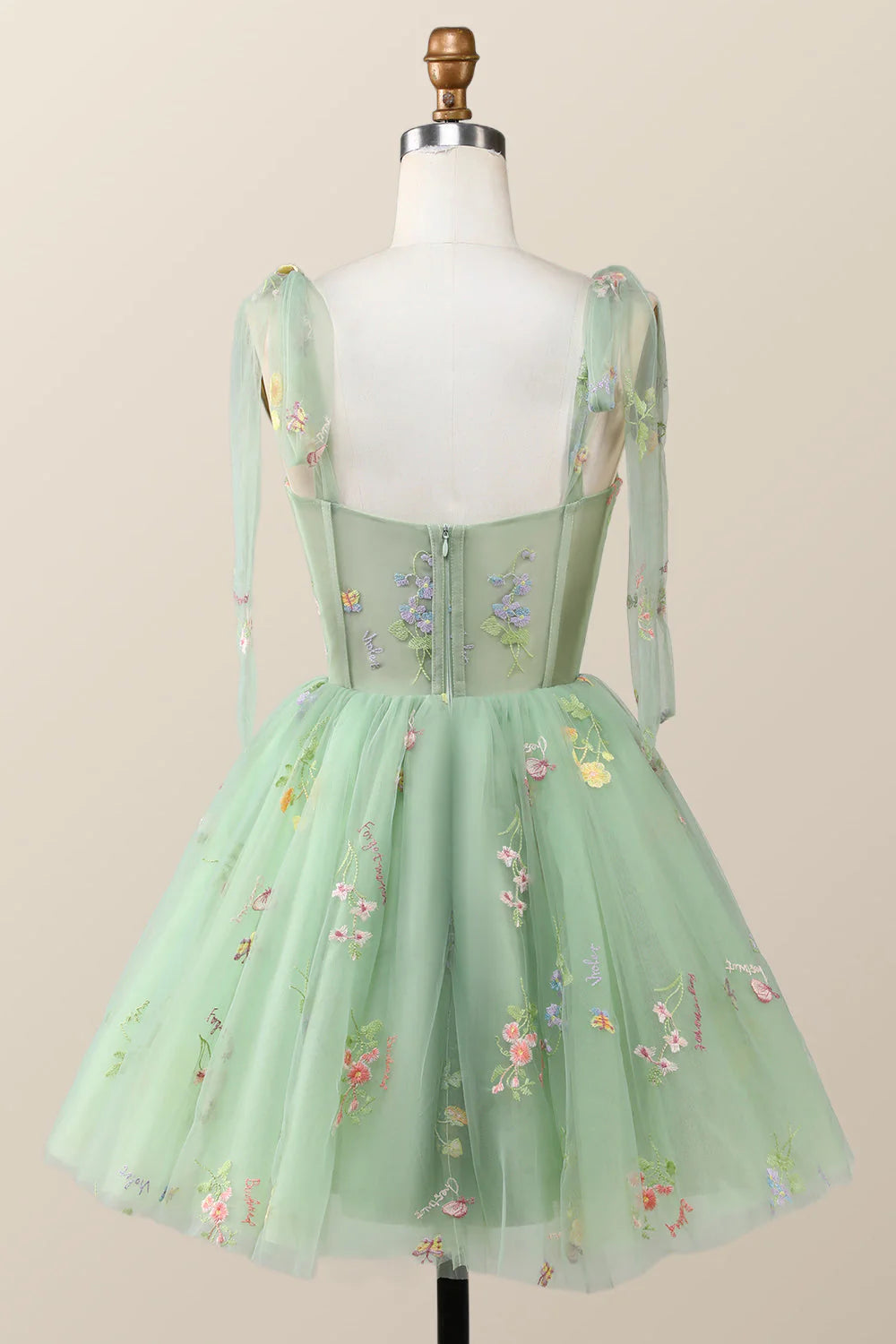 Lavender Floral Corset A-line Princess Dress