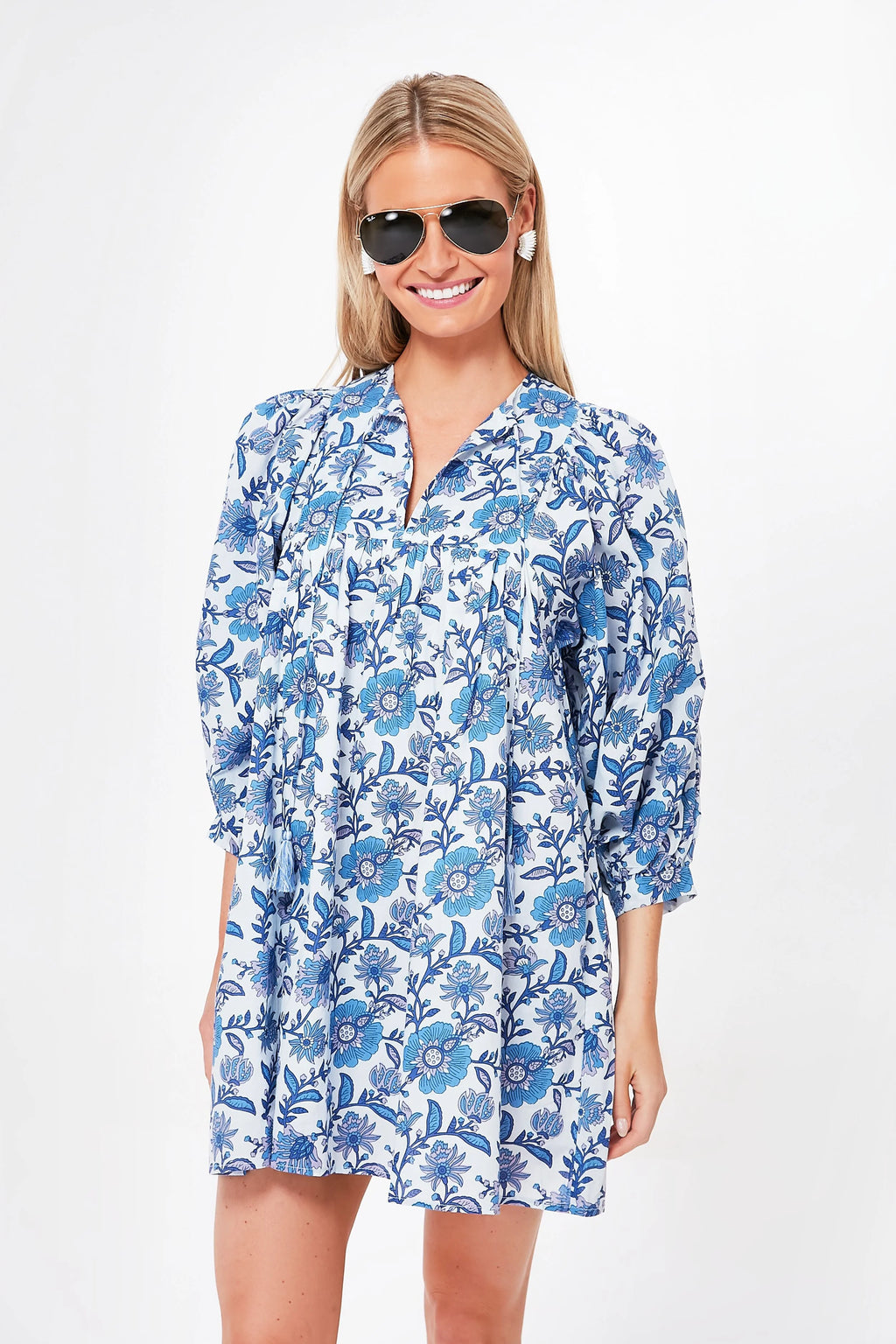 Blue Floral Daisy Dress