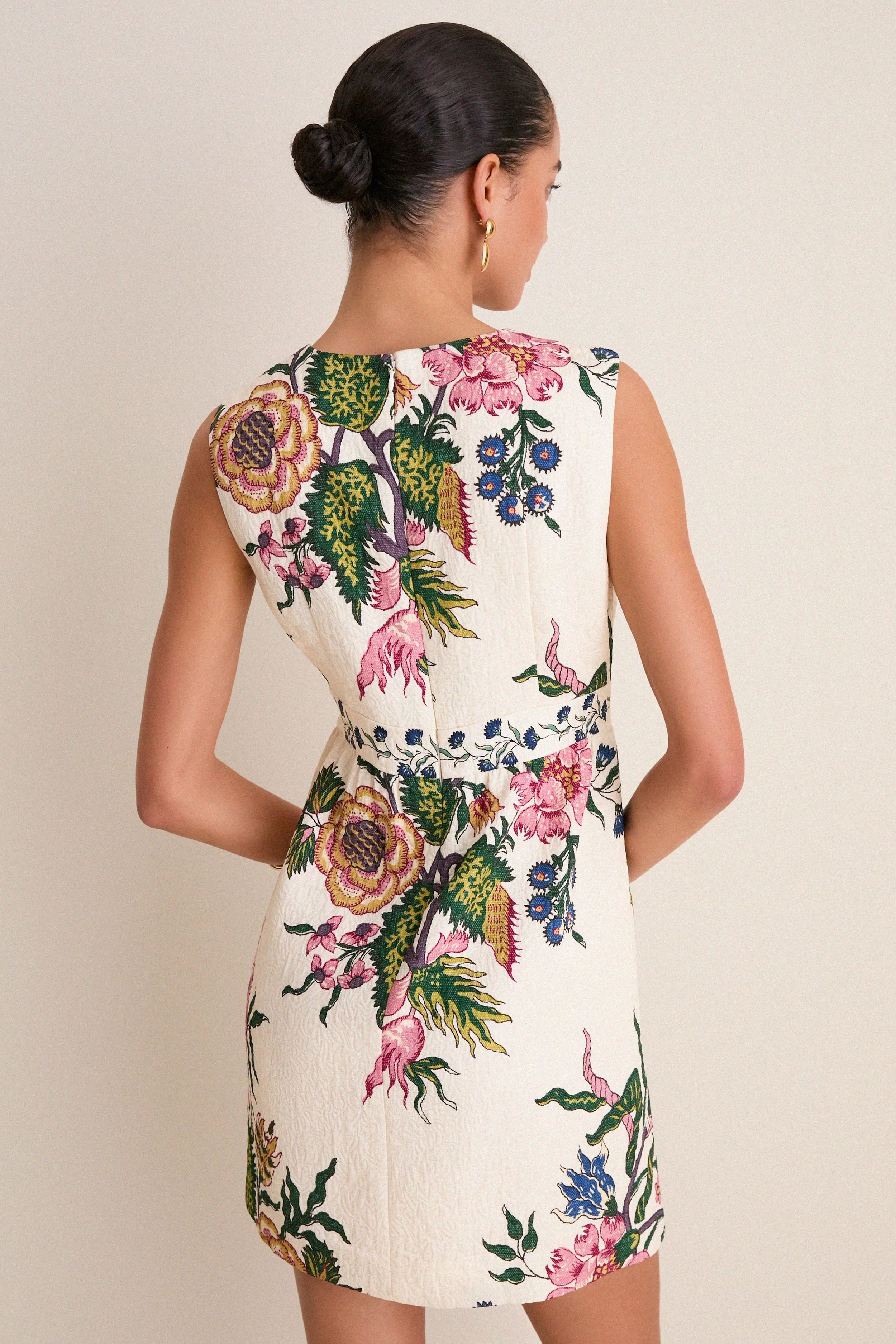 Belle Bouquet Jacquard Victorie Mini Dress