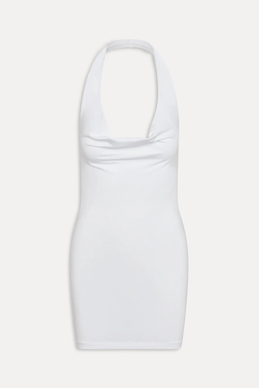 x JENNIE Solo Halter Mini Dress - Optic White