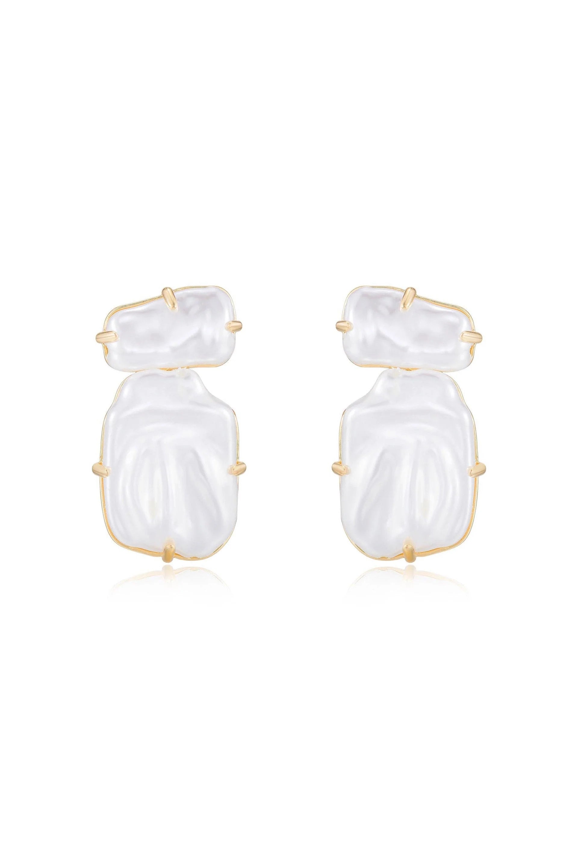 Double Pearl Earrings