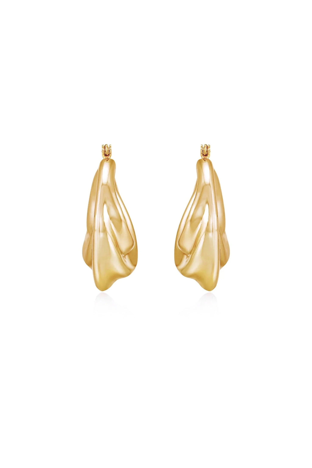 Crescent Swirl Hoop Earrings
