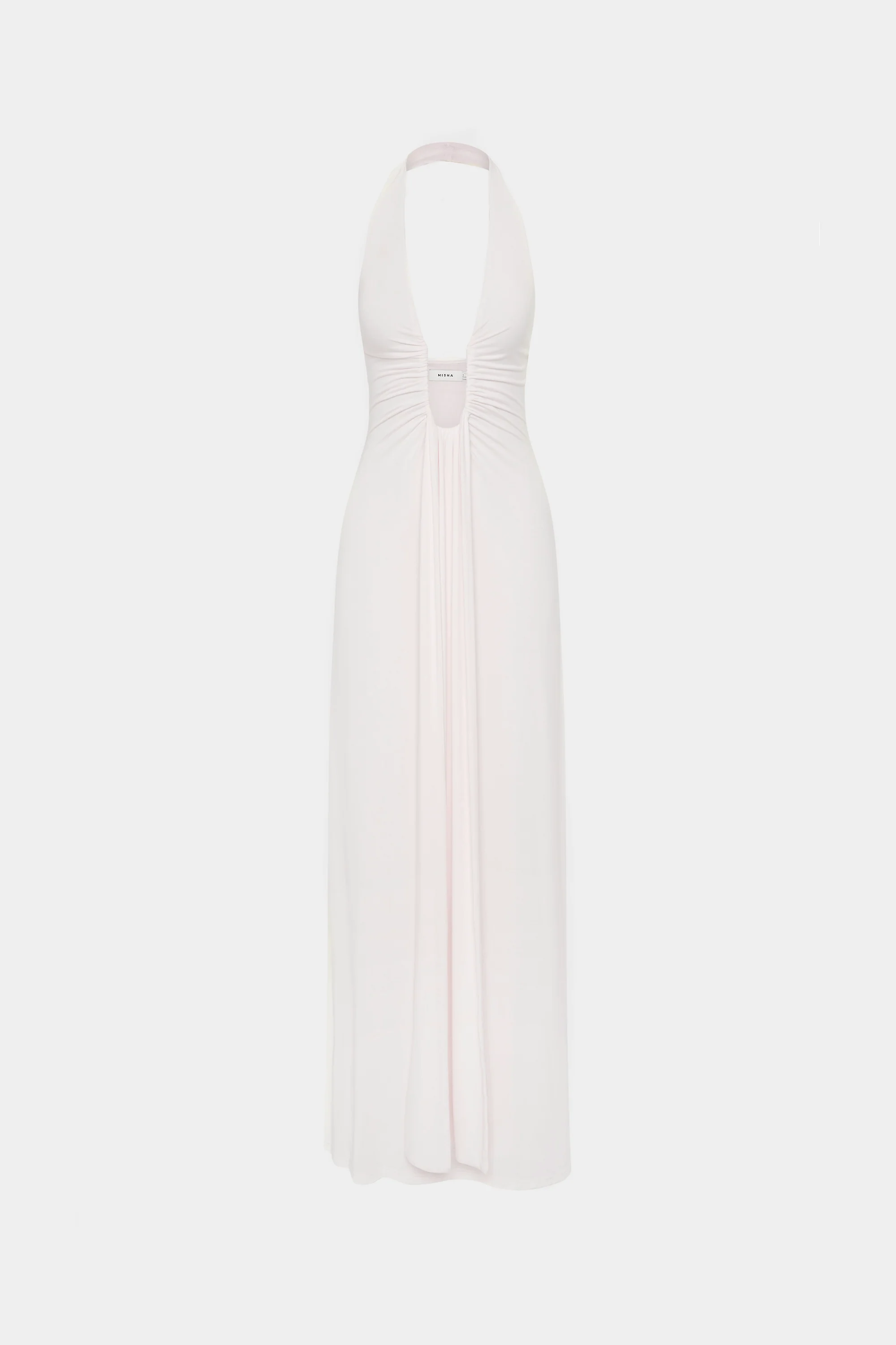 Jennifer Cupro Maxi Dress - White