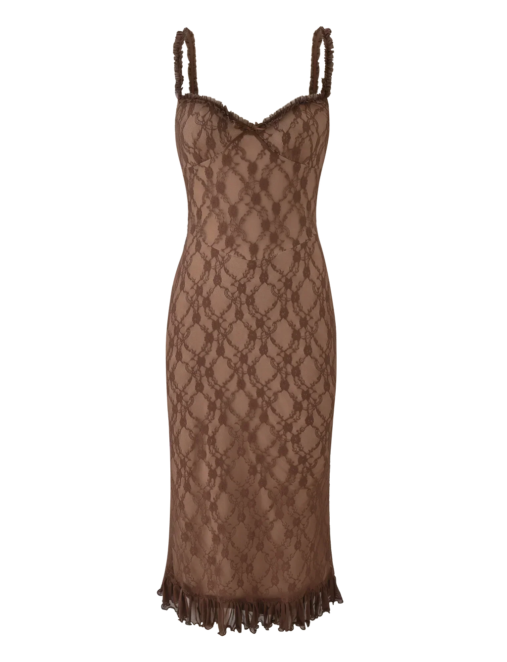 Deja Dress - Brown Lace
