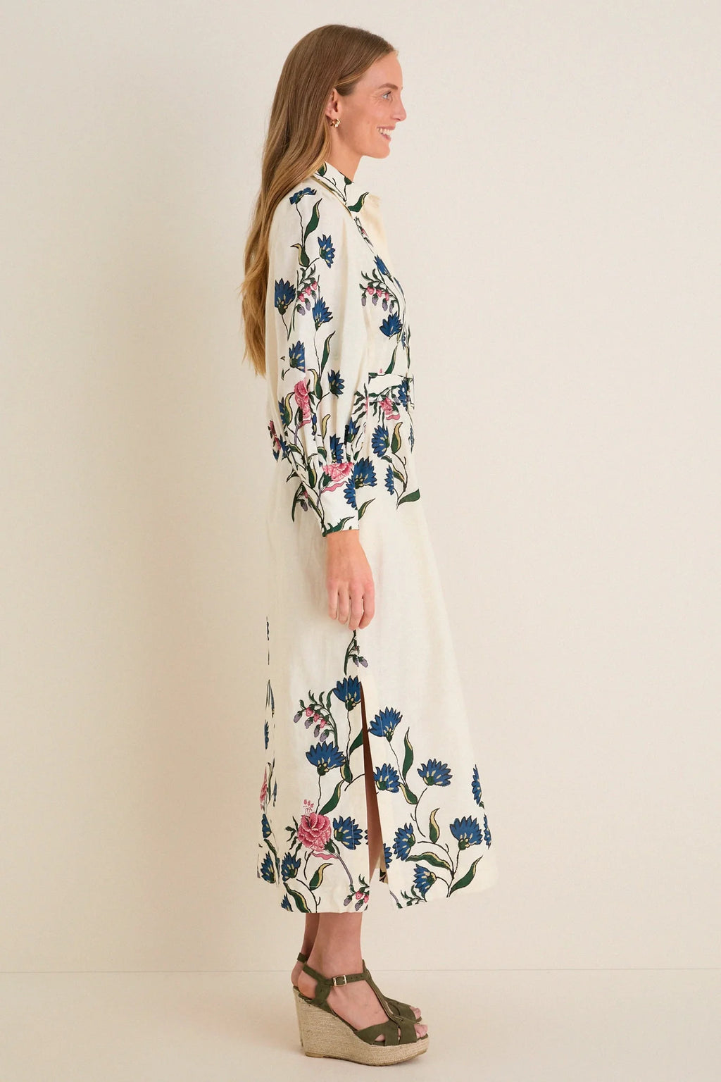 Belle Bouquet Cotton Linen Therese Dress