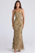 Clublivette - Embellished Corset Maxi Dress