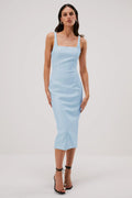 Misha Beck Bonded Midi Dress - Sky Blue