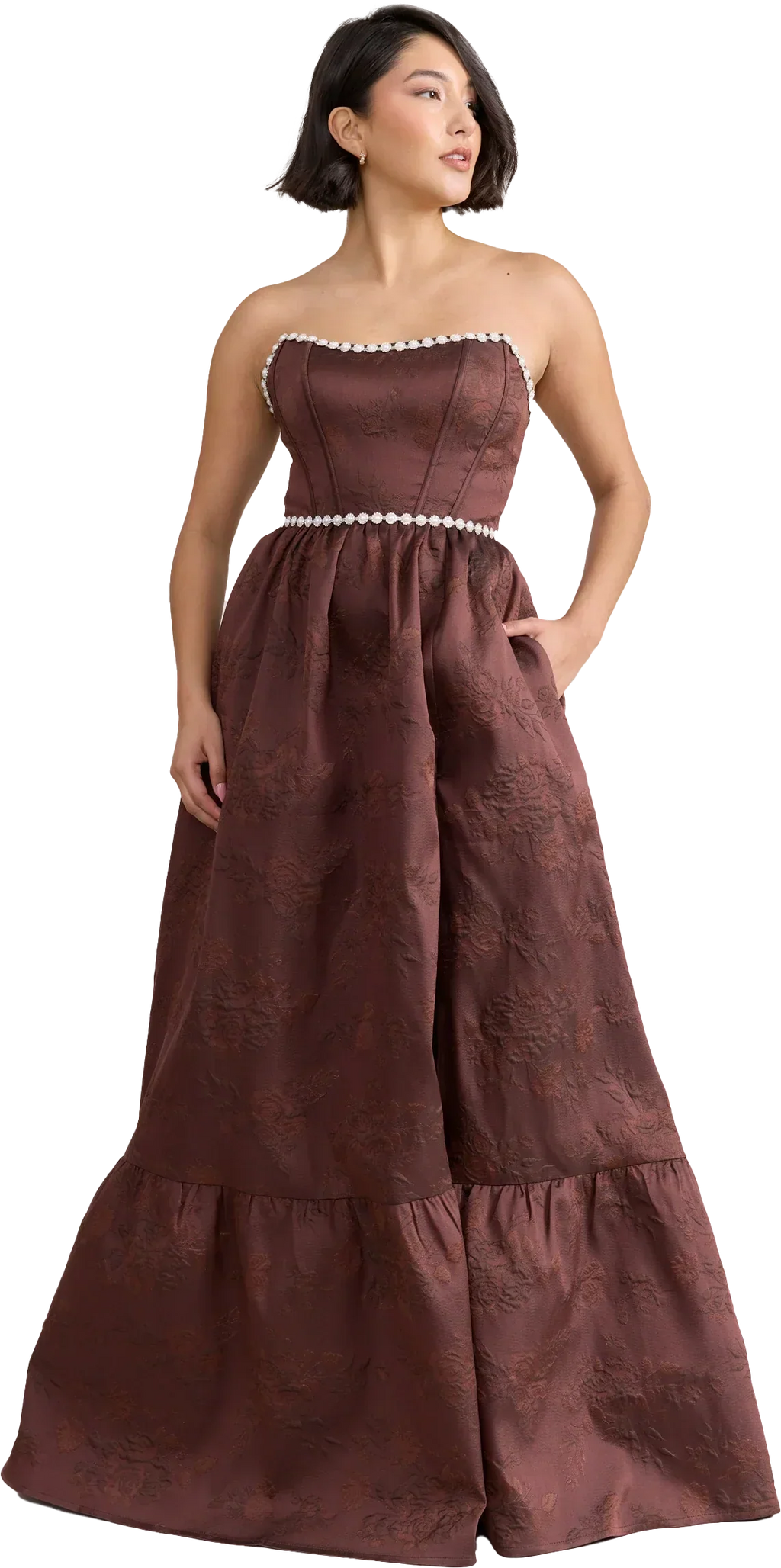 Ellapink Luxe Jacquard Dress | Made To Order
