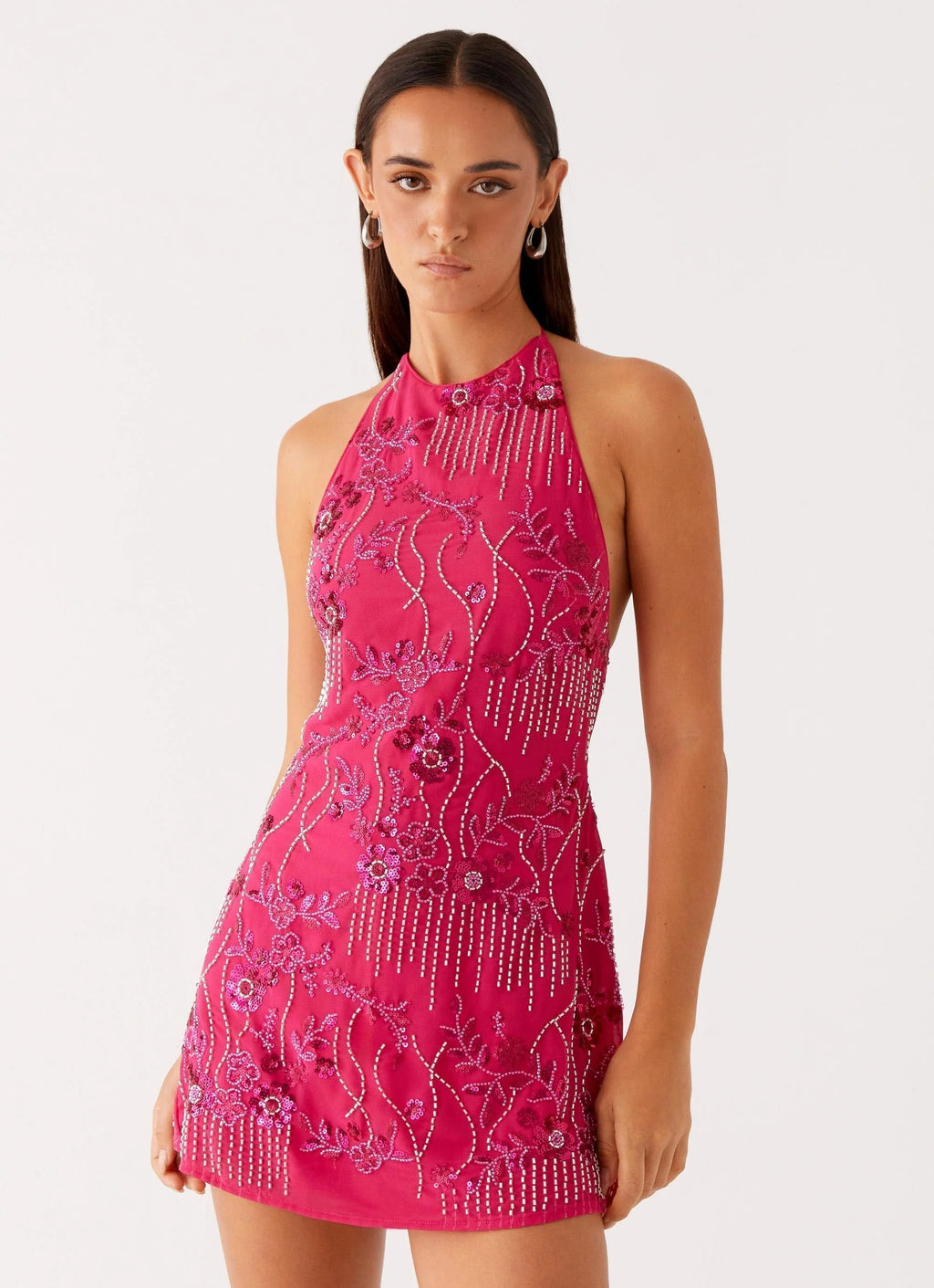 Kaylinn Beaded Mini Dress