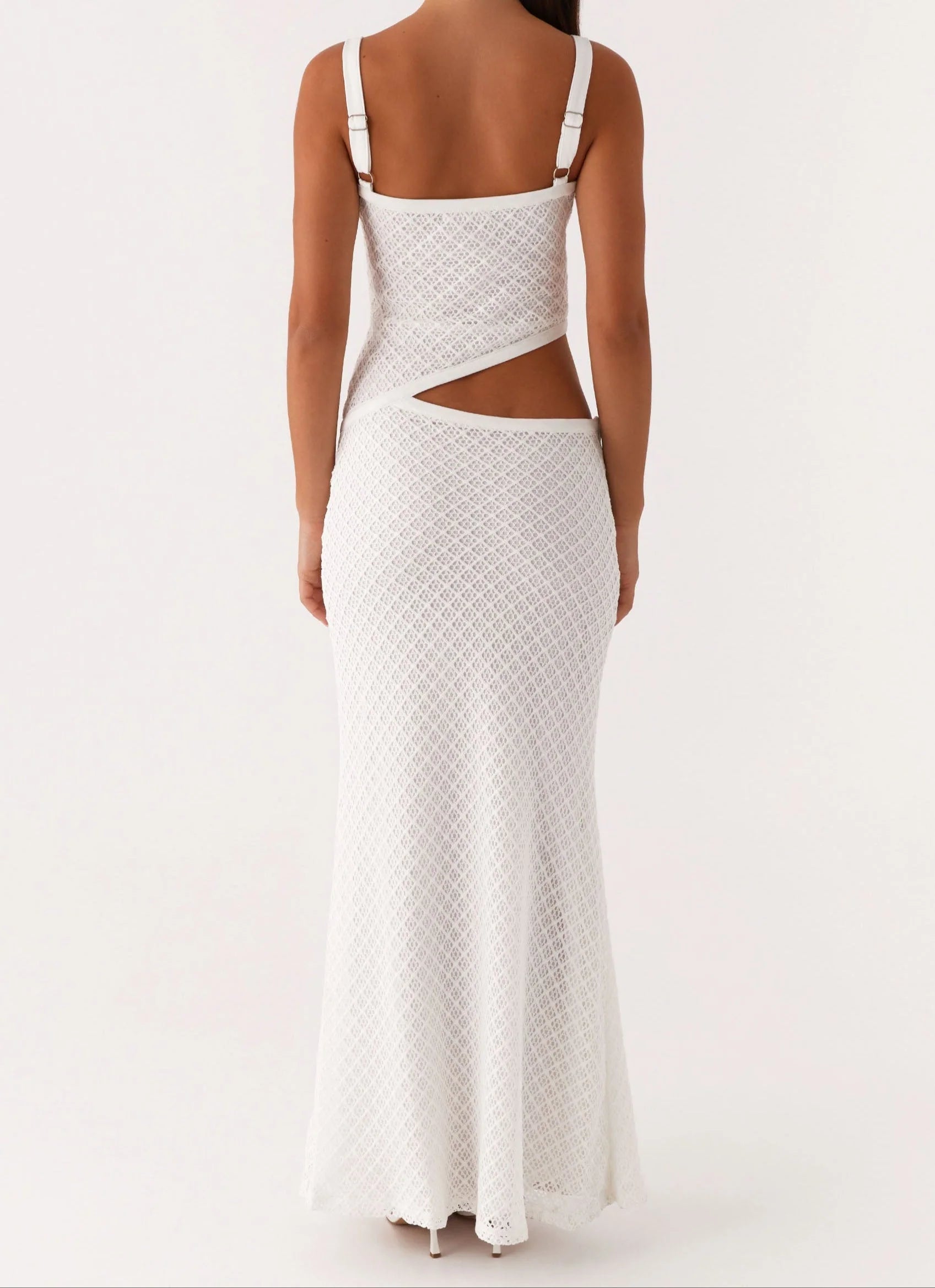 Livette - White Crochet Maxi Dress