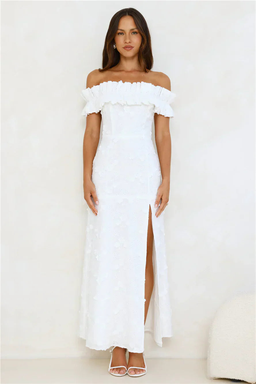 Spring Serenade Off Shoulder Maxi Dress