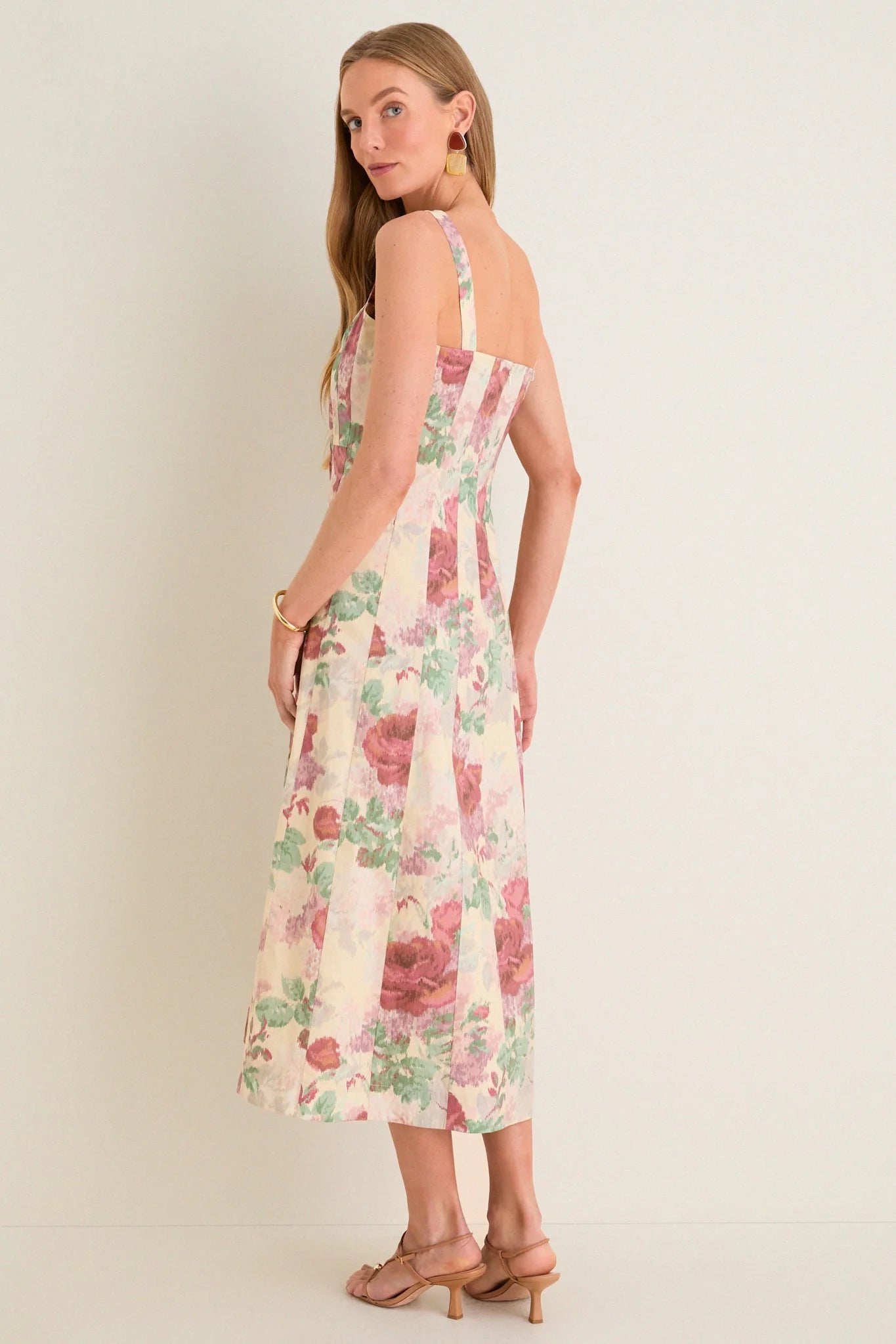 Rose Blur Cotton Poplin Edith Dress