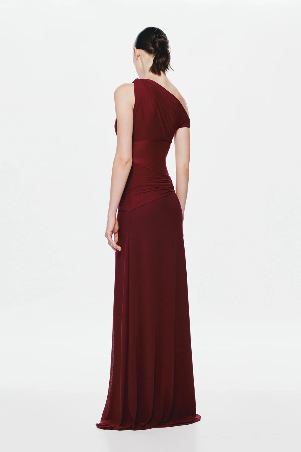 Misha Sisal Mesh Maxi Dress - Port