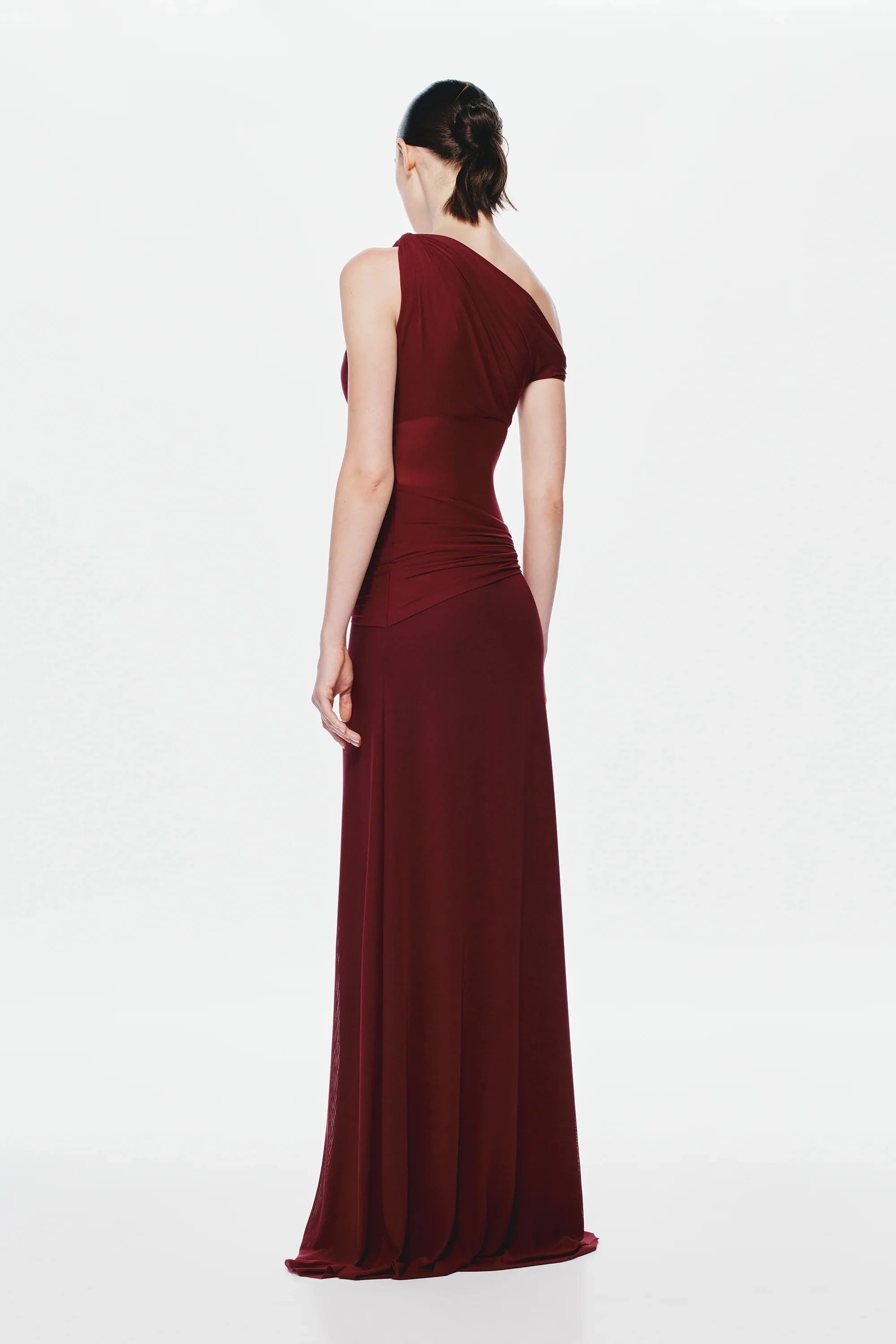 Misha Sisal Mesh Maxi Dress - Port