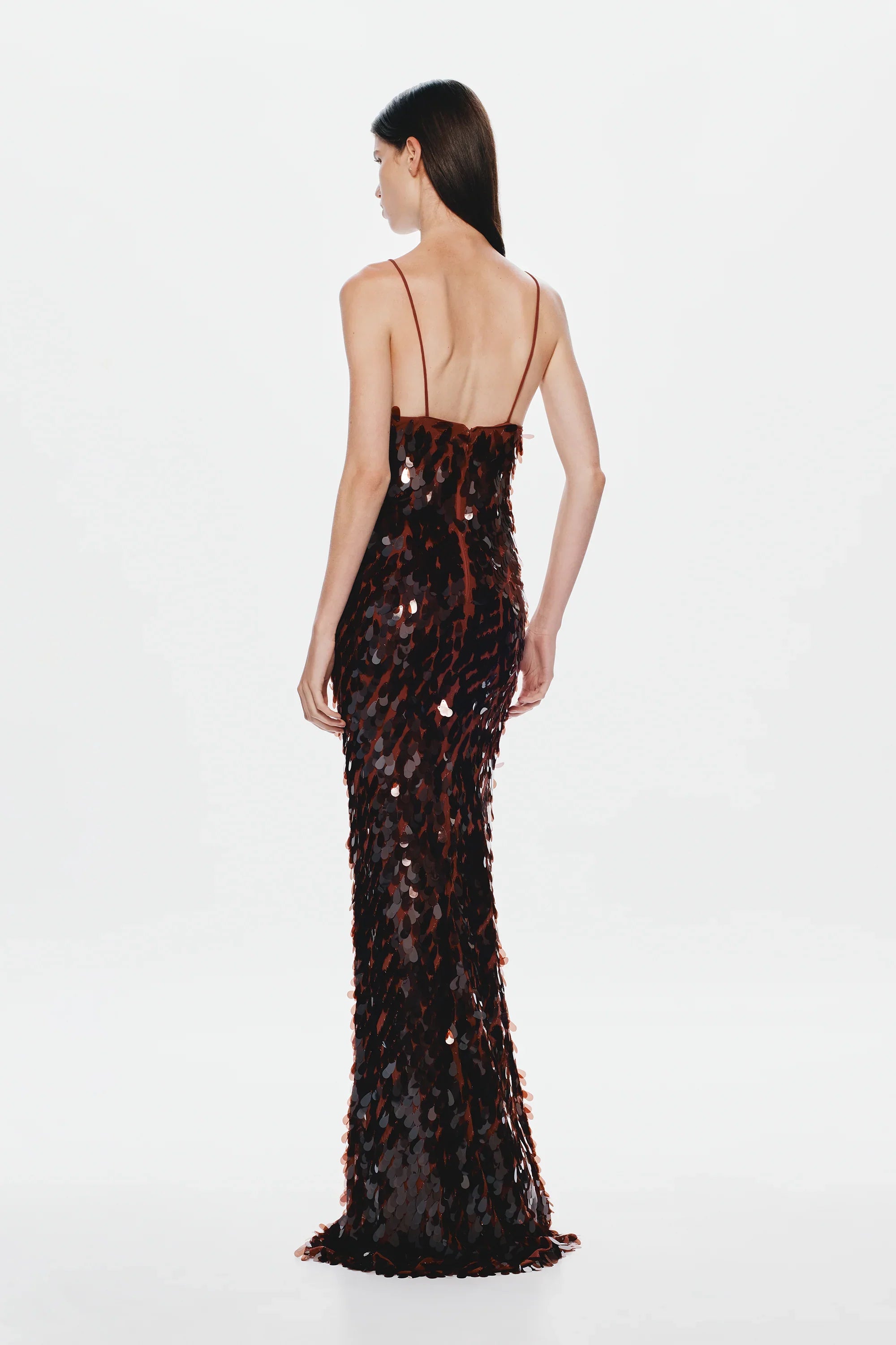 Misha Sapphire Sequin Maxi Dress - Fig