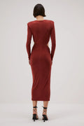 Misha Beatriz Slinky Jersey Midi Dress - Henna