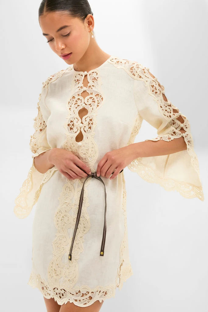 Cream Awaken Embroidered Tunic