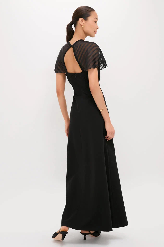 Black Crepe Annelise Dress