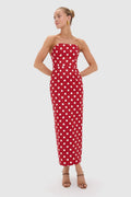 Polka Dot Romeo Strapless Dress