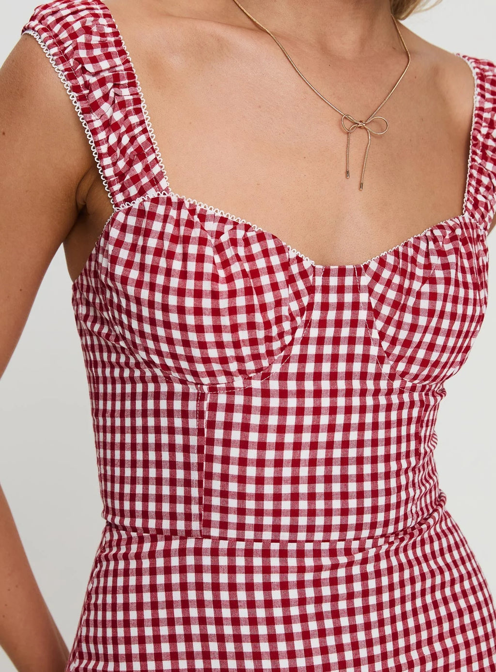 Faubert Mini Dress Red Gingham