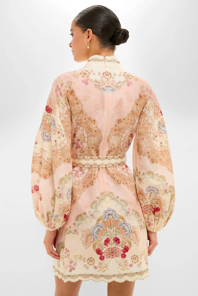 Wallpaper Floral Blush Daylight Mini Dress