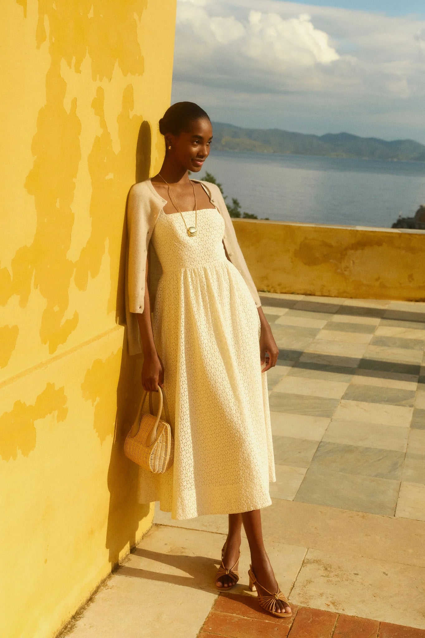 Porcelain Eyelet Esme Dress
