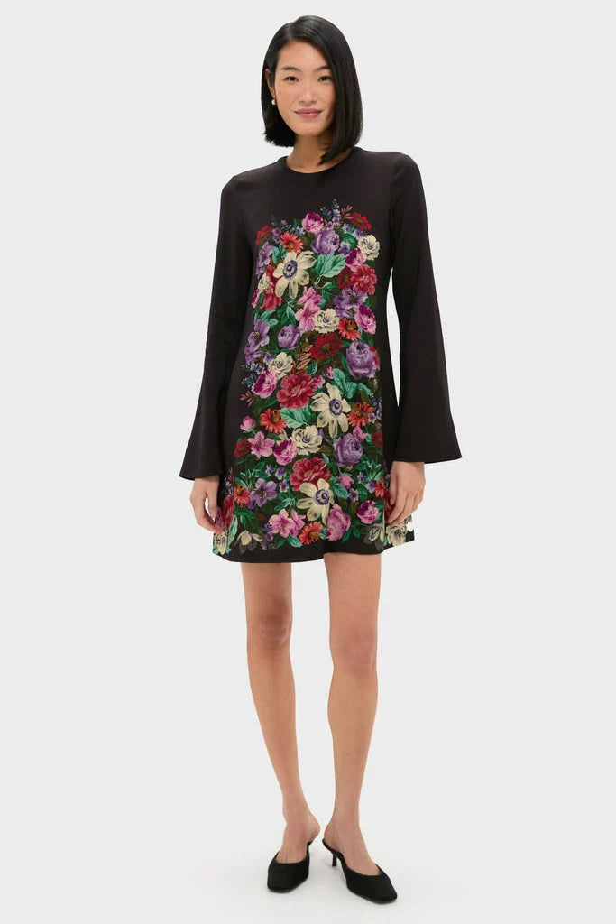 Multi Viktoria Print Long Sleeve Mini Dress