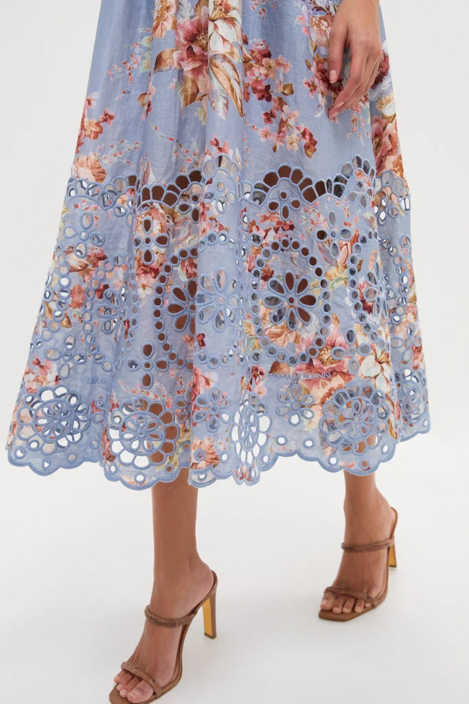 Chambray Floral Awaken Picnic Dress