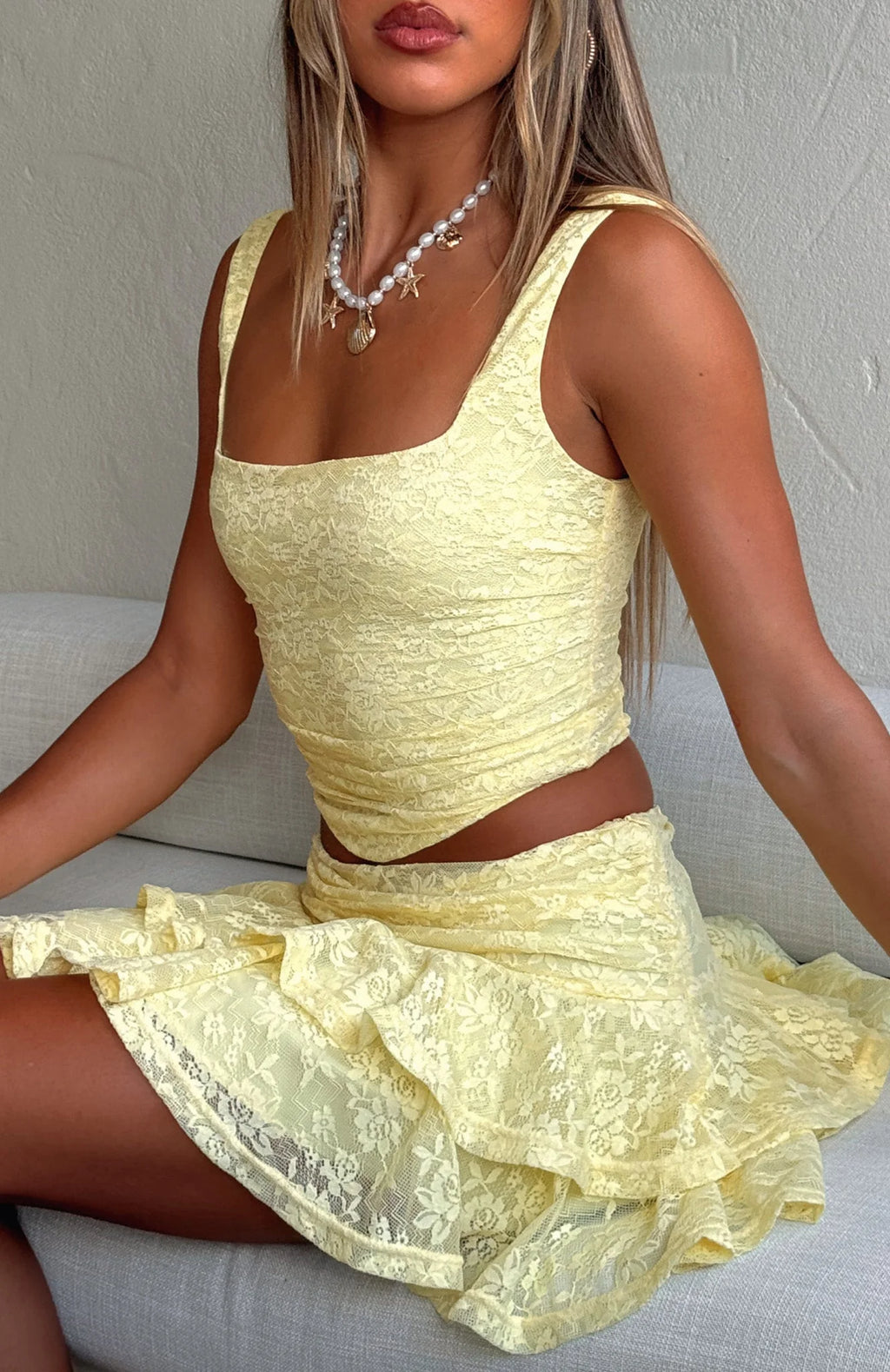 Zoey - Romantic Lace Two Piece Set