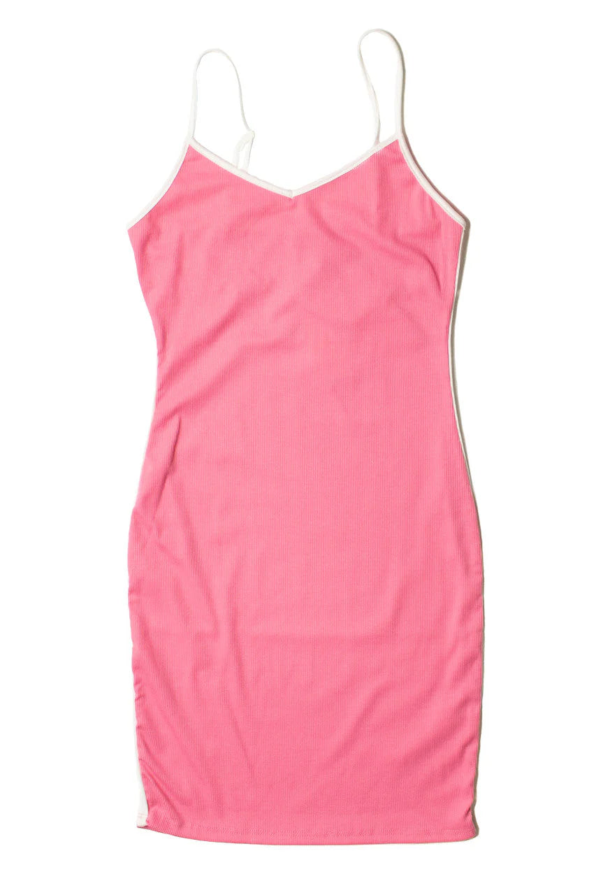 Pink Lemonade White Trim Mini Dress