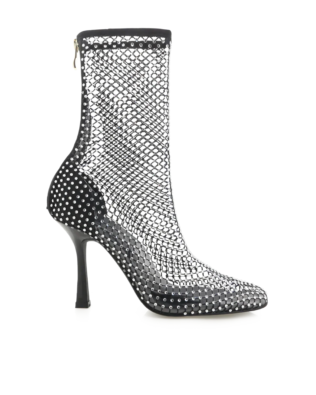 Bindi Heels - Black Satin Diamante