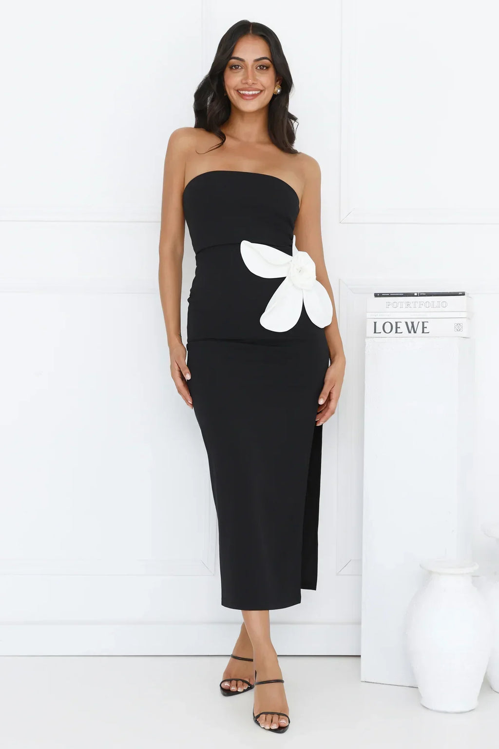 Elisandra Strapless Midi Dress