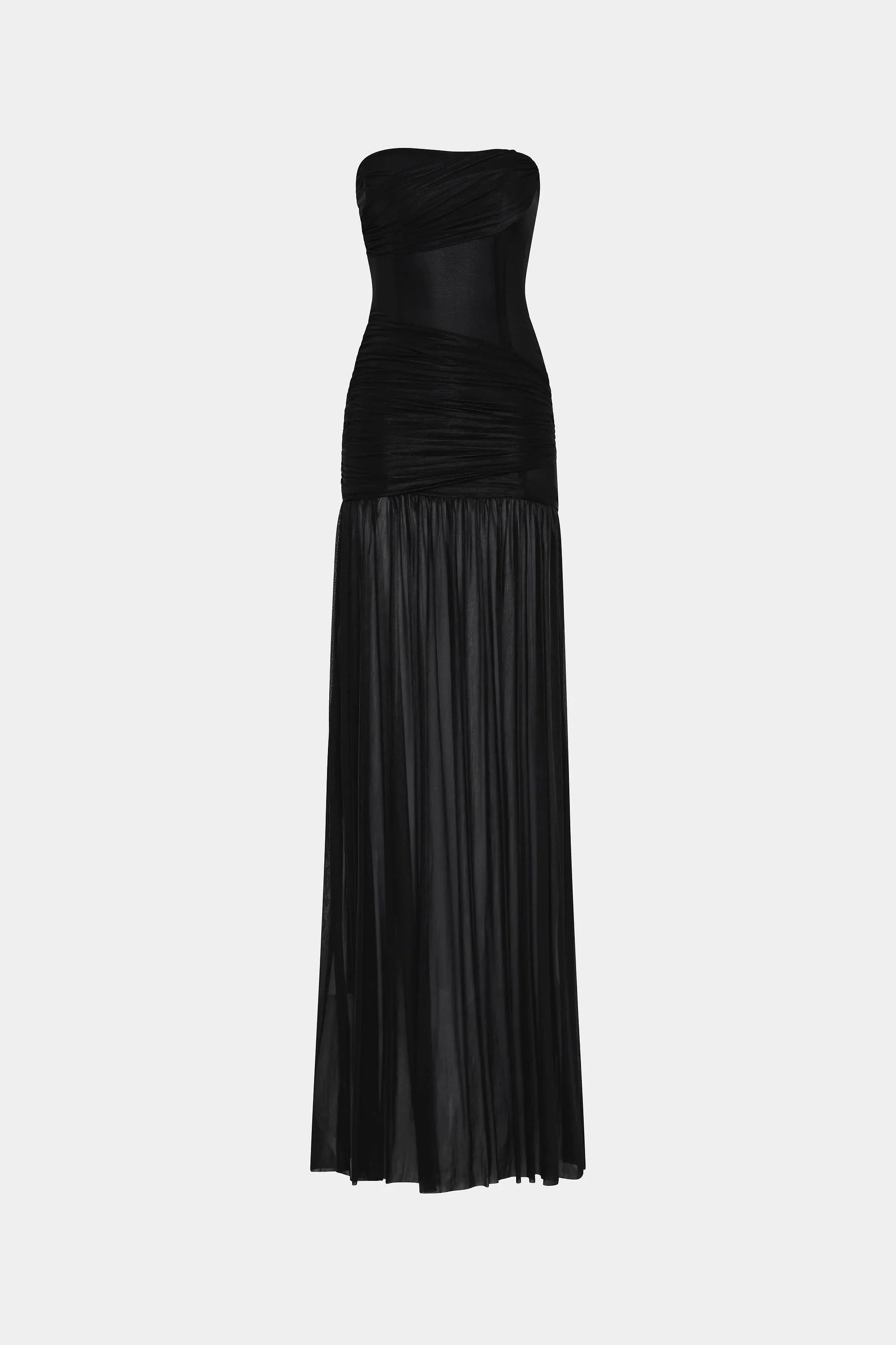Misha Ember Wrapped Dress - Black