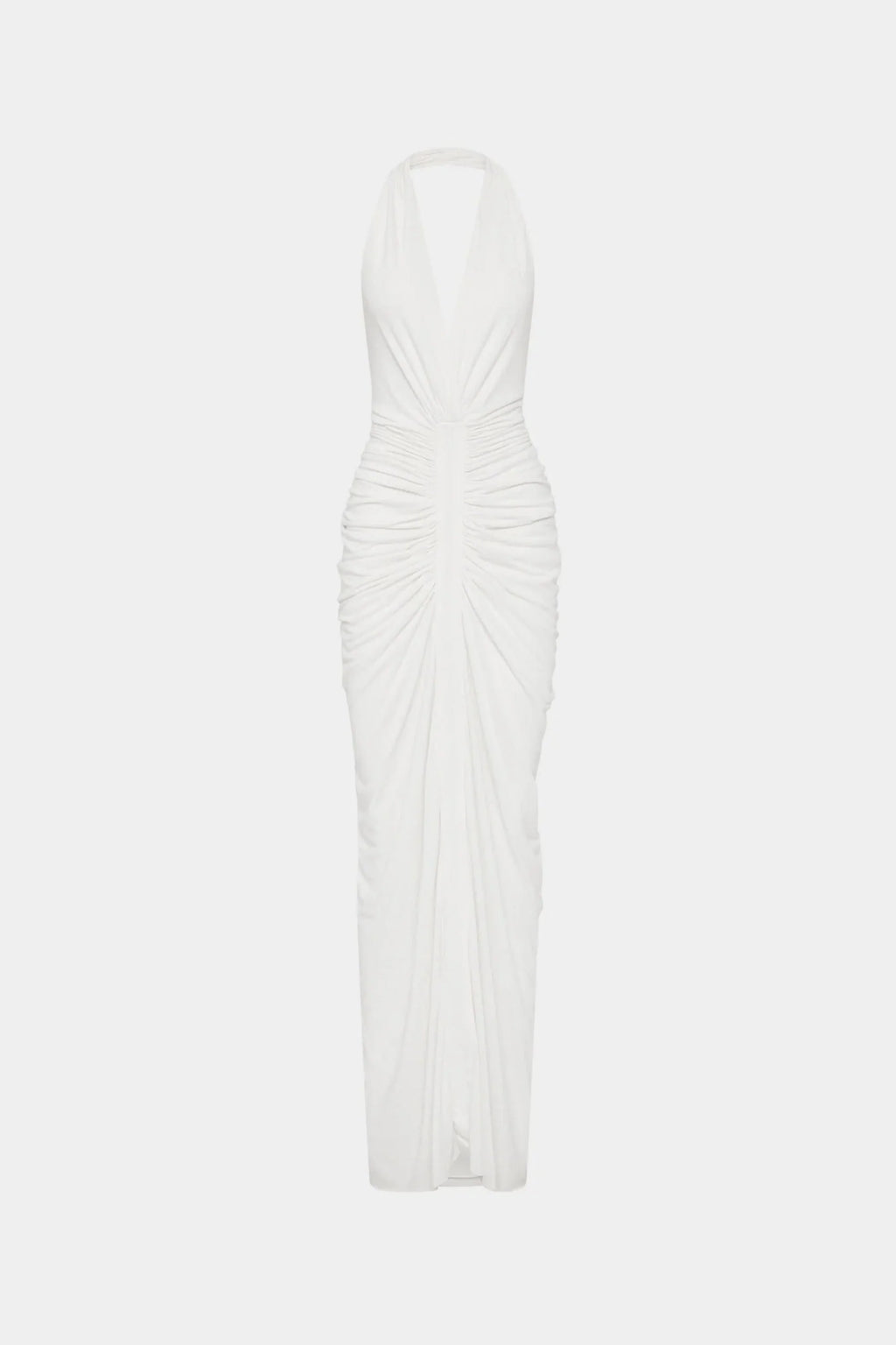 Misha Venus Gathered Cupro Dress - Ivory