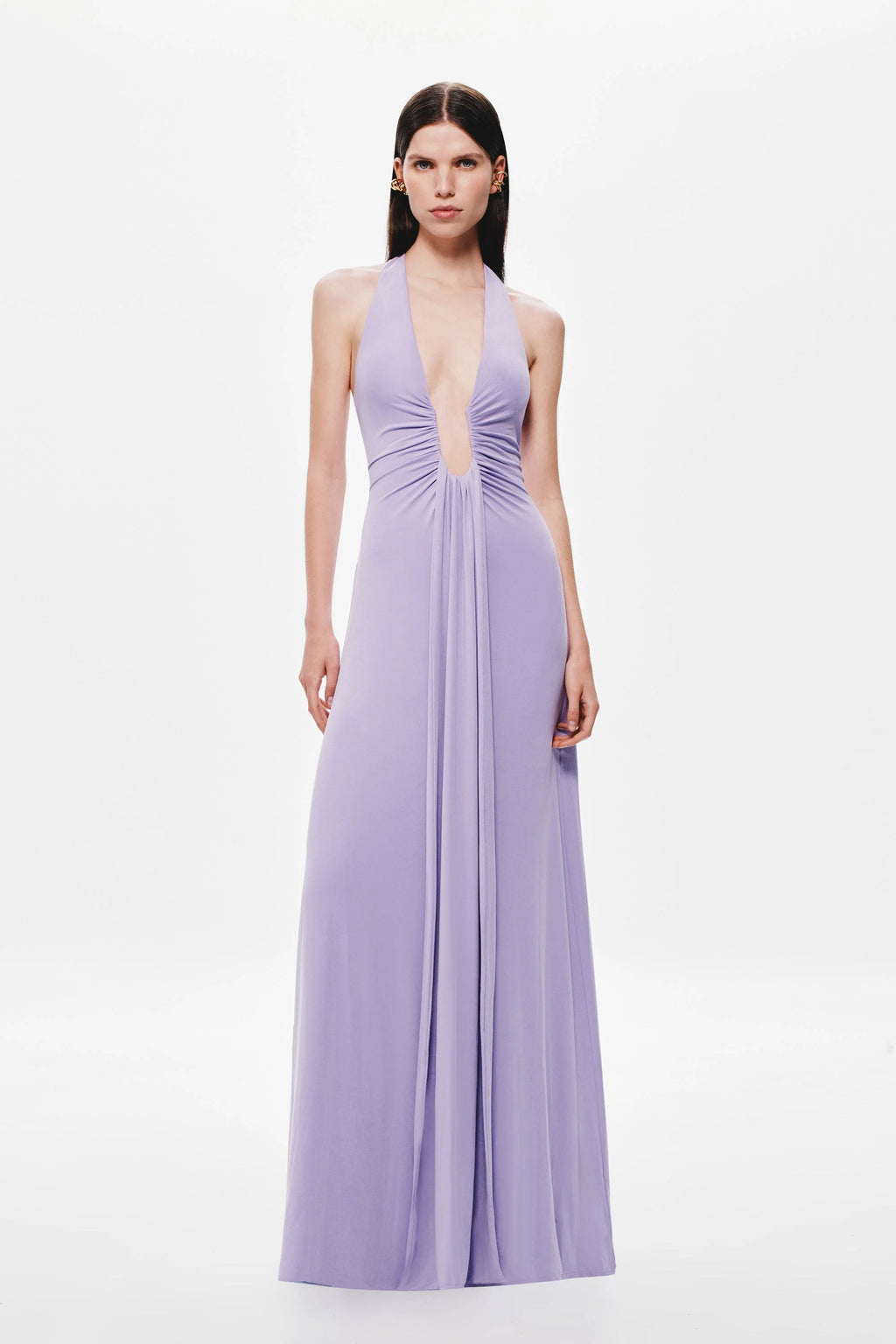 Jennifer Cupro Maxi Dress - Lilac