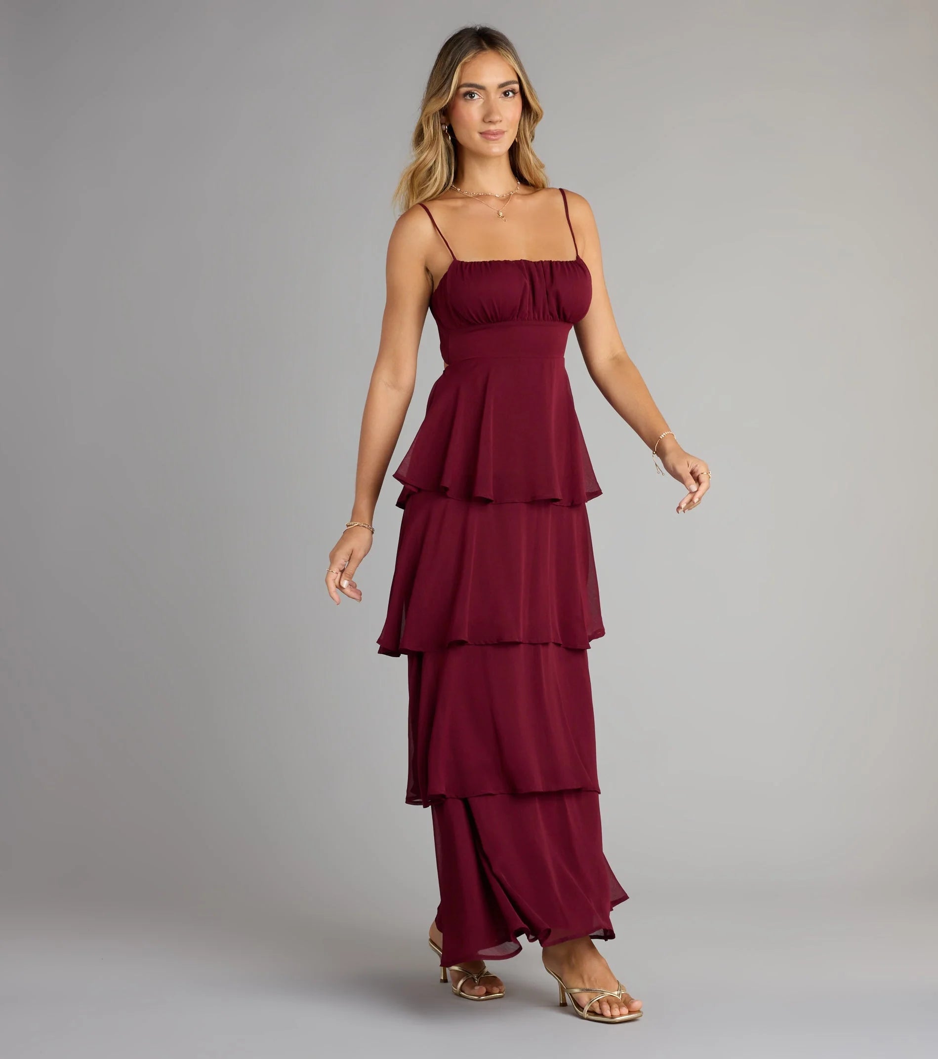 Evening Soirée Chiffon Maxi Dress