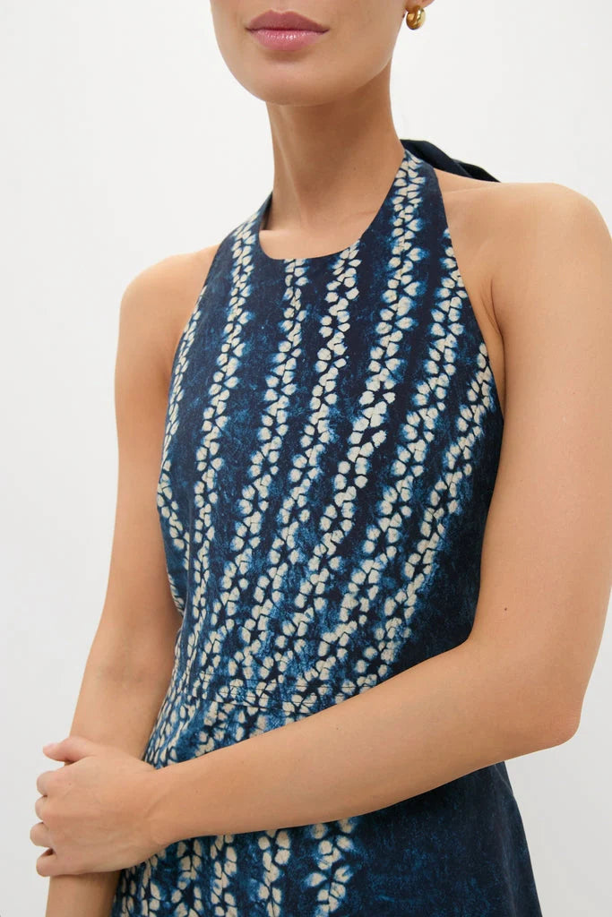 Indigo Mariner's Knot Halter Marlena Dress