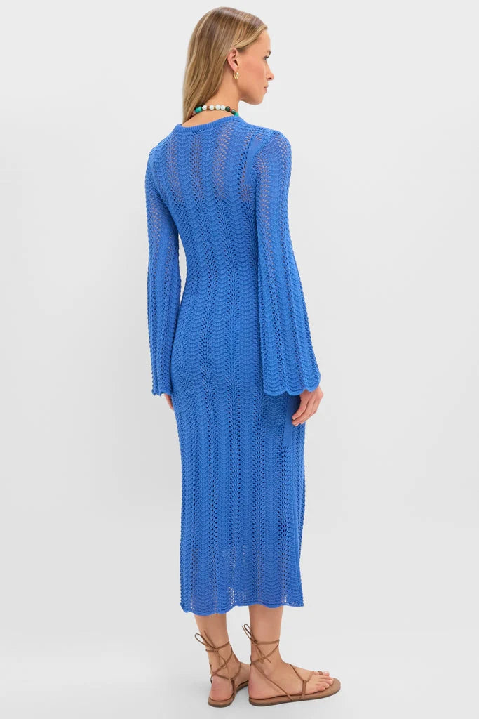Cerulean Knit Comporta Midi Dress